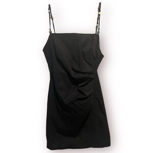 ZARA Mini Black Beaded Dress